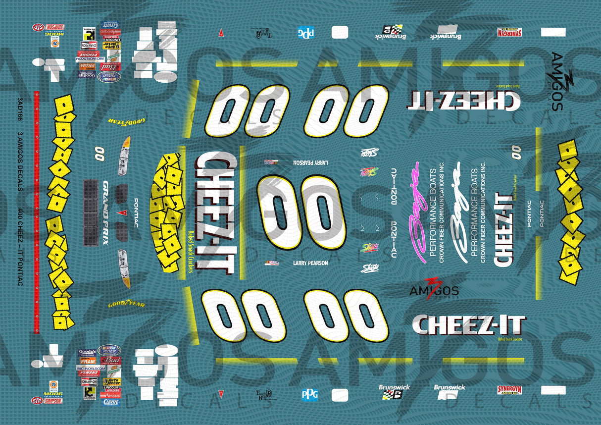 3 Amigos Decals 1:24 #00 CHEEZ–IT 1999 Pontiac - 1