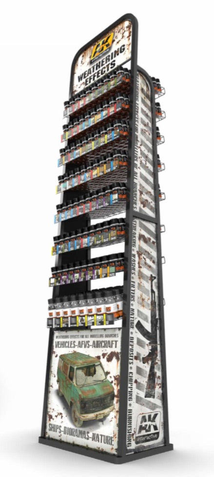 AK Interactive Weathering Effects Display Rack - Special Order