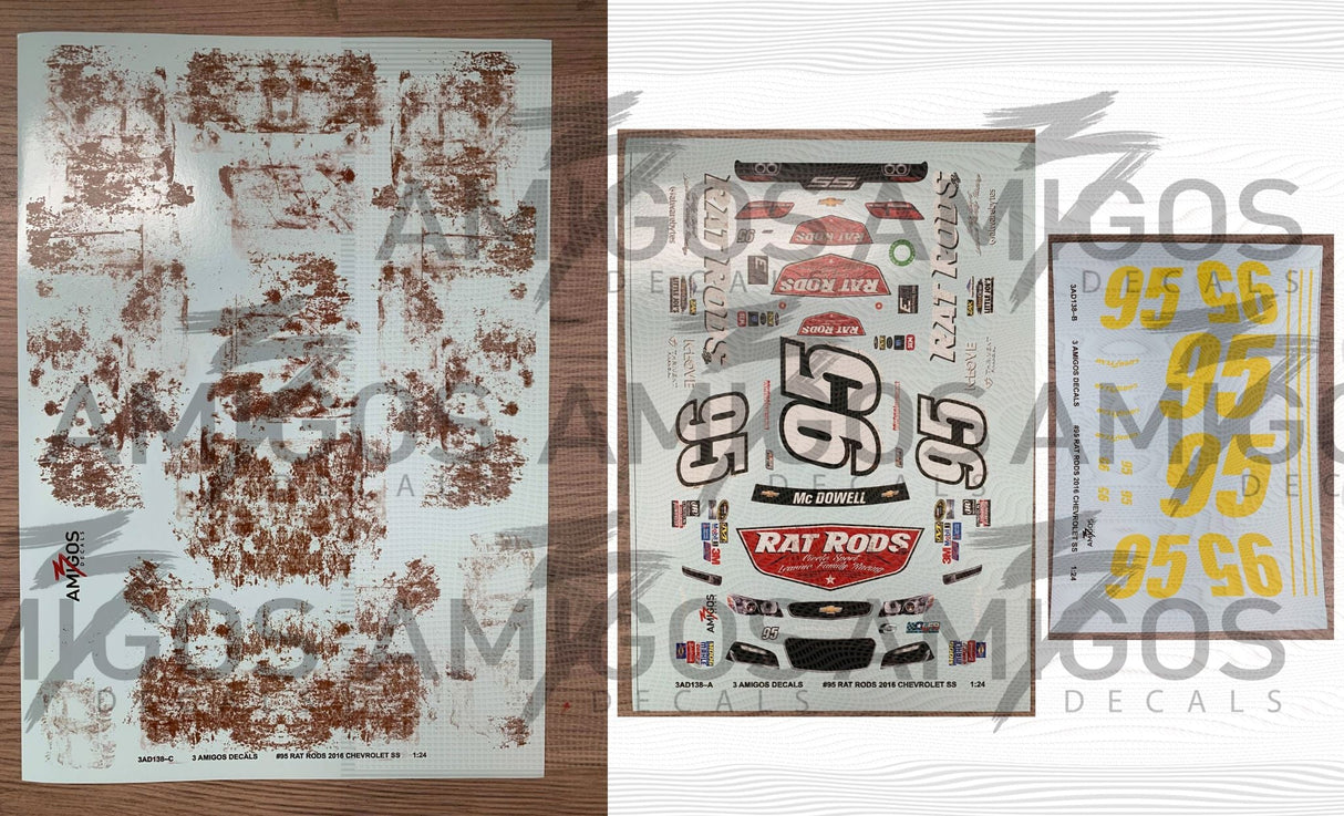 3 Amigos Decals #95 Rat Rod Dirty Version Decal Set 1:24 - 2