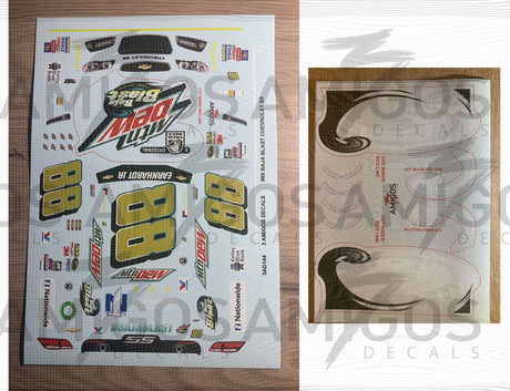 3 Amigos Decals #88 Mountain Dew Baja Blast 2015 Chevy SS 1:24 Decal Set - 2