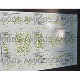 3 Amigos Decals TEXAS SHAPED CONFETTI GREEN AND WHITE Decal Set 1:24