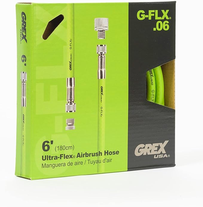 Grex 6' ULTRA-FLEX® Airbrush Hose with Universal Fittings