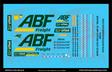 O Scale Modern ABF Freight 28' Trailers Decal Set