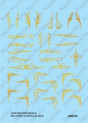 Auto Masters Decals Metallic Gold Pine Stripes V2