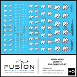 HO Scale Ninga Head Graffiti Decal Set