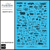 HO Scale Graffiti Decal Set 8