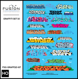 HO Scale Graffiti Decal Set 10