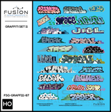 HO Scale Graffiti Decal Set 11