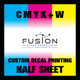 Fusion Scale Graphics Custom Waterslide Decal Printing A5 Half Sheet Sheet