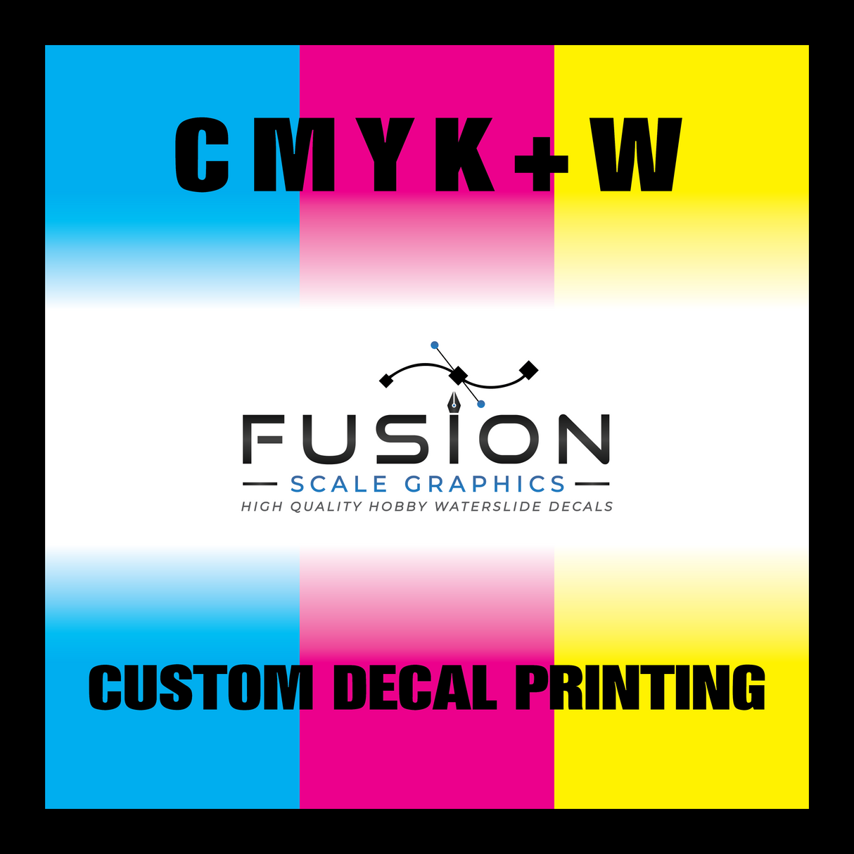 Fusion Scale Graphics Custom Waterslide Decal Printing A6 Quarter Sheet Sheet