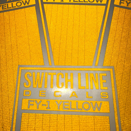 N Scale Yellow Freight Car Reflective FRA Markings Set