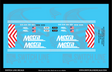 HO Scale Metra EMD F7 305 308 Locomotive Decal Set - Chicago Metra Railroad Decals in HO scale.