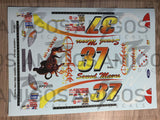 3 Amigos Decals #37 Derrike Cope Ozzfest 2002 Ford Taurus 1:24 Decal Set - 2