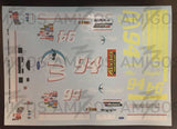 3 Amigos Decals #94 Mac Tonight 1997 Thunderbird 1/24 NEON Yellow Decal Set - 2