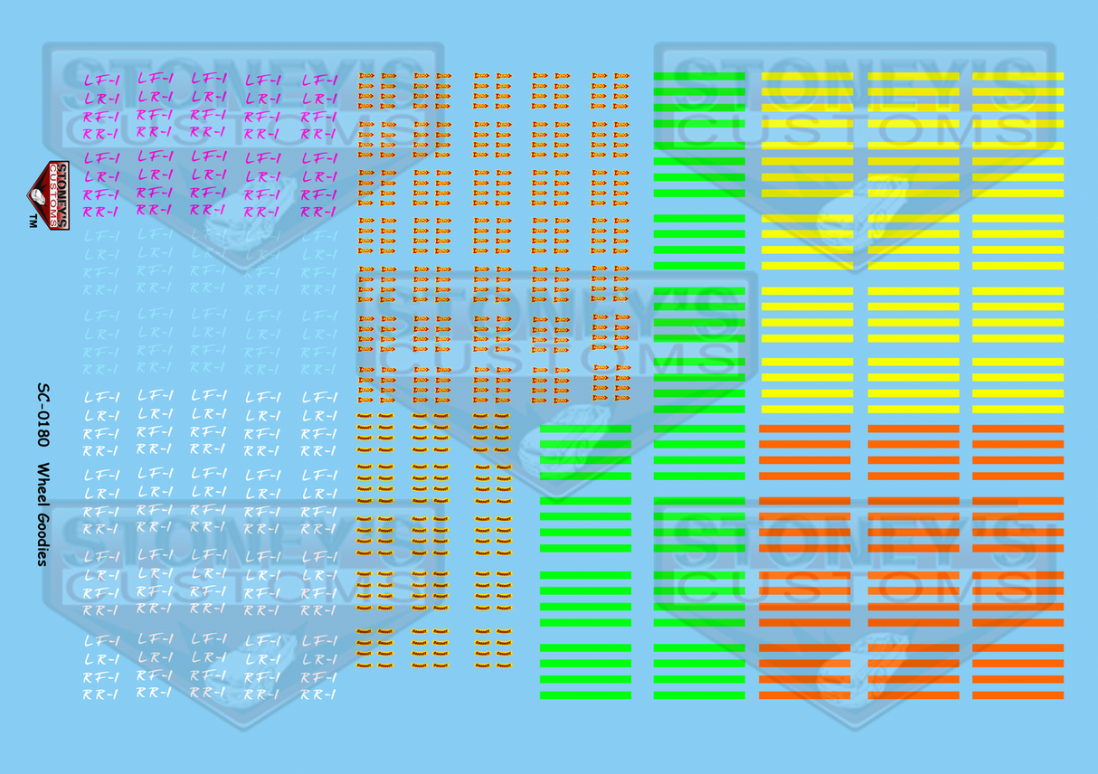 Stoney's Customs Wheel Goodies 1:24 Decal Set