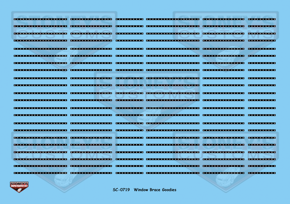 Stoney's Customs Window Brace Goodies 1:24 Decal Set