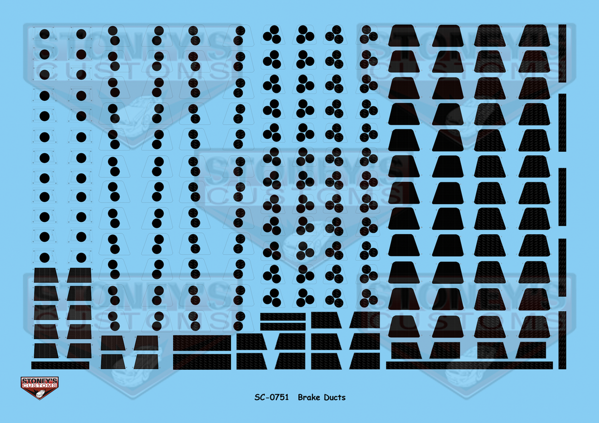 Stoney's Customs Brake Ducts 1:24 Decal Set