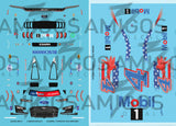 3 Amigos Decals #4 MOBIL 1 PATRIOTIC 2023 MUSTANG Decal Set 1:24