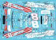 3 Amigos Decals #8 CHEDDAR´S Patriotic 2022 Camaro 1:24 Decal Set - 1