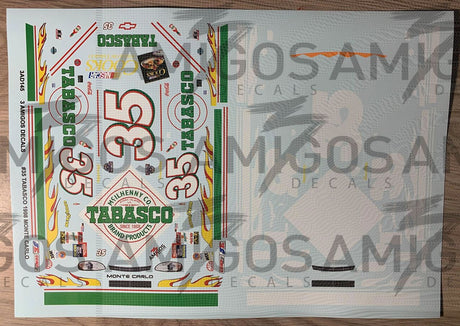 3 Amigos Decals #35 Tabasco 1998 Monte Carlo Racecar Decal Set 1:24 - 2