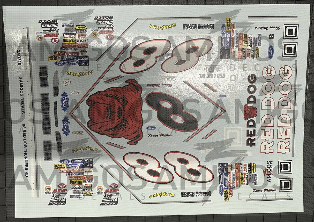 3 Amigos Decals #8 RED DOG THUNDERBIRD Decal Set 1:24