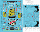 3 Amigos Decals #88 Mountain Dew Baja Blast 2015 Chevy SS 1:24 Decal Set - 1