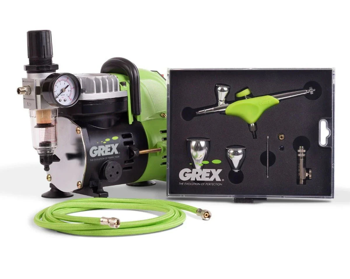 Grex Airbrush Combo Kit - Genesis XGI3 Airbrush with AC1810 Air Compressor - GRXGCK05