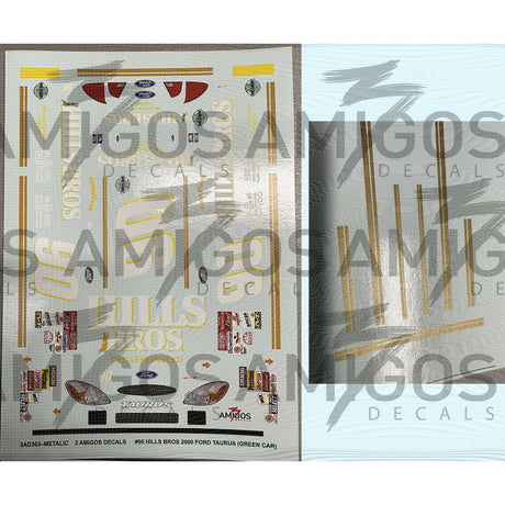 3 Amigos Decals #90 HILLS BROS DECAFFEINATED COFFEE 2000 TAURUS Decal Set 1:24