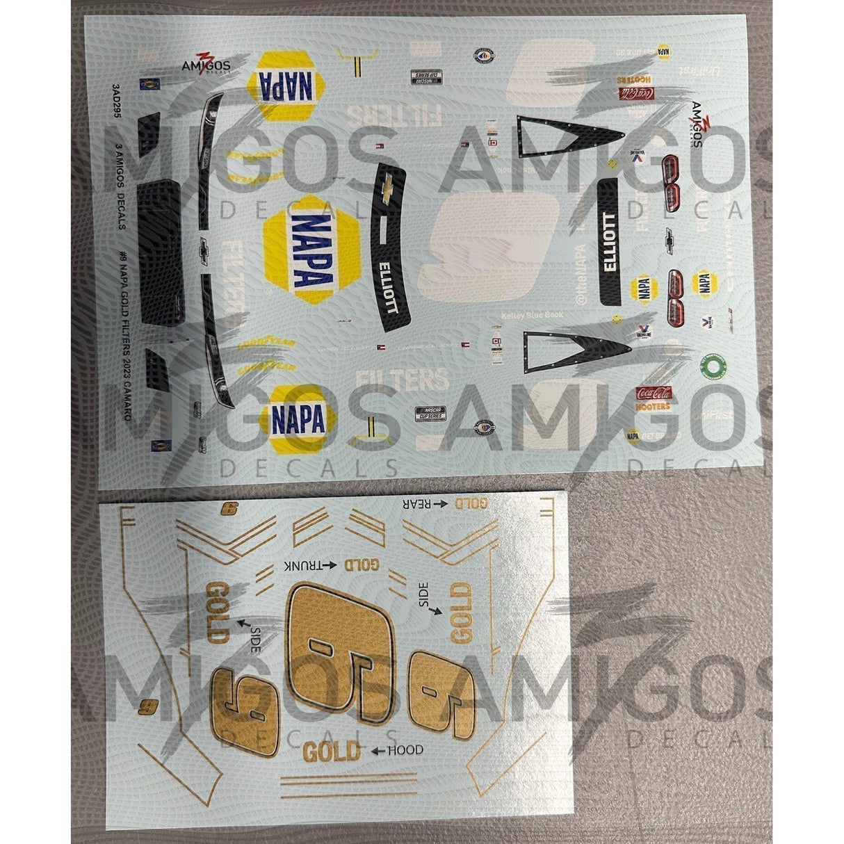 3 Amigos Decals #9 NAPA GOLD FILTERS 2023 CAMARO Decal Set 1:24