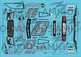 3 Amigos Decals #6 CASTROL CARBON NEUTRAL 2022 MUSTANG (FOR JAY STOCK CARS 3D PRINTED BODY) Decal Set 1:24