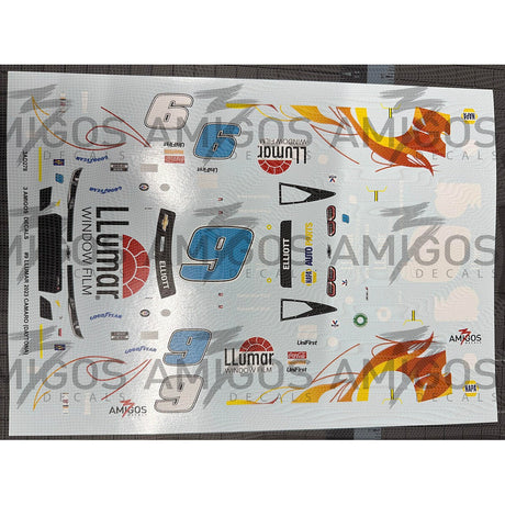 3 Amigos Decals #9 LLUMAR DAYTONA NIGHT RACE 2023 CAMARO Decal Set 1:24