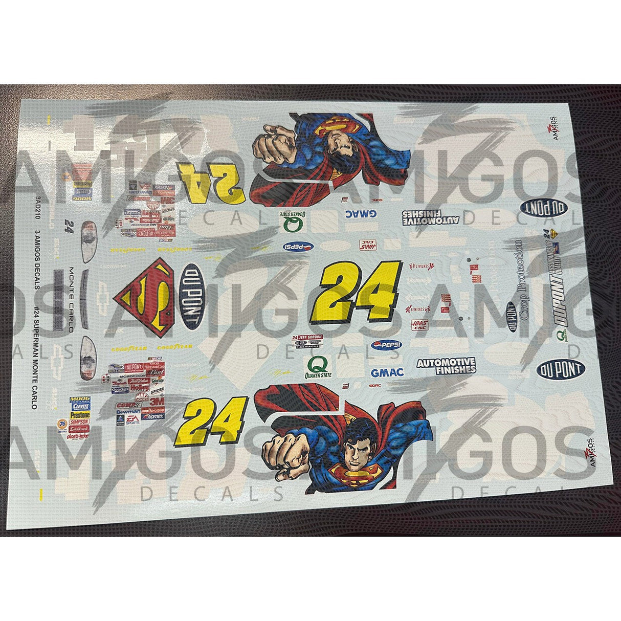 3 Amigos Decals #24 SUPERMAN MONTE CARLO 1:24 DECAL SET