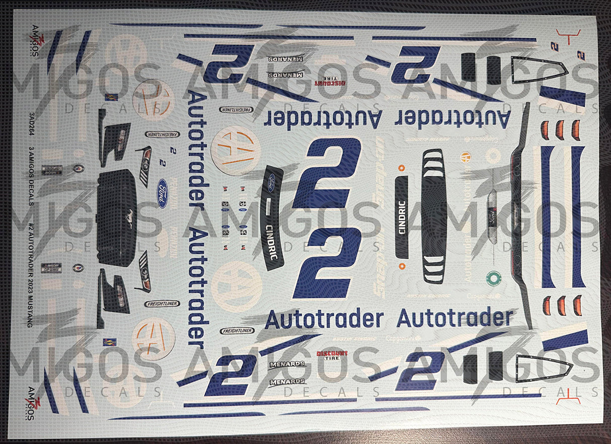 3 Amigos Decals #2 AUTOTRADER 2023 MUSTANG Decal Set 1:24