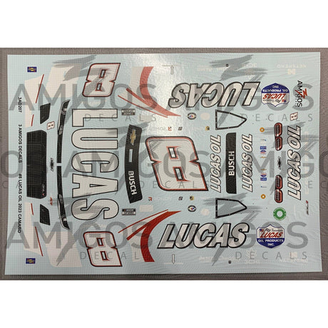 3 Amigos Decals #8 LUCAS OIL 2023 Camaro Decal Set 1:24