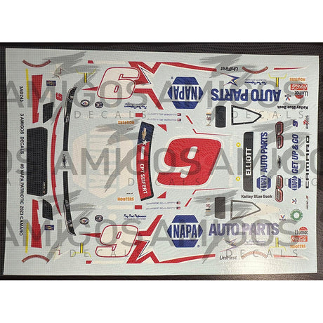 3 Amigos Decals #9 NAPA PATRIOTIC 2023 CAMARO Decal Set 1:24