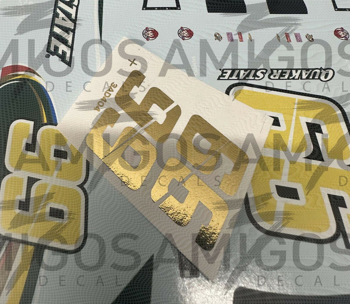 3 Amigos Decals #99 QUAKER STATE 2024 CAMARO WITH GOLD FOIL NUMBERS 1:24 DECAL SET