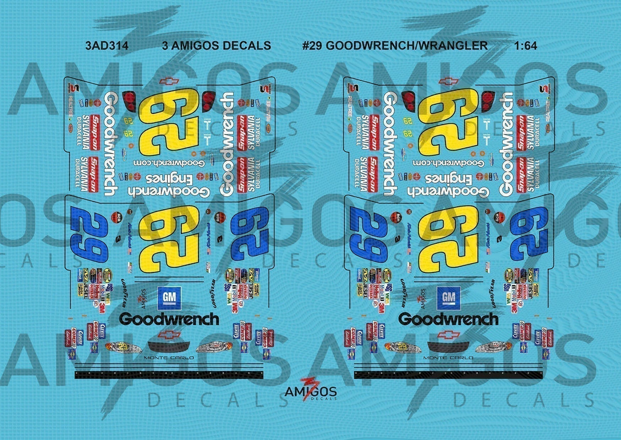 1:64 3 Amigos Decals #29 GOODWRENCH/WRNAGLER Decal Set