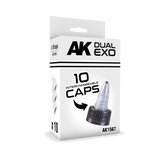 Ak Interactive Black Caps (24mm Diameter) Set of 10 Caps