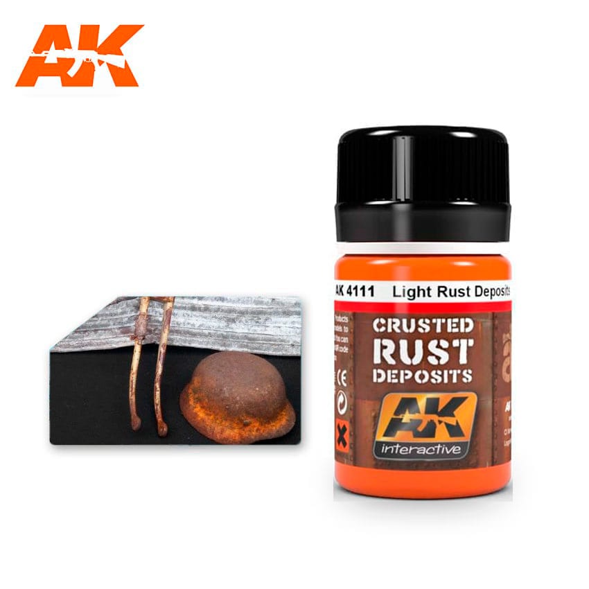 AK Interactive Light Rust Crusted Deposits Enamel Paint 35ml Bottle - Fusion Scale Hobbies