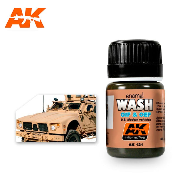 AK Interactive OIF & OEF US Modern Vehicles Wash Enamel Paint 35ml Bottle - Fusion Scale Hobbies