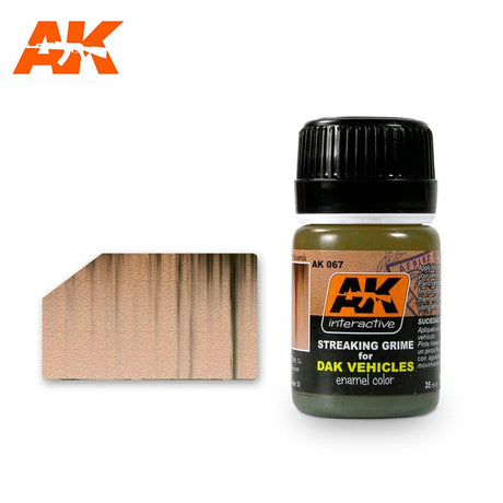 AK Interactive DAK Vehicle Streaking Grime Enamel Paint 35ml Bottle - Fusion Scale Hobbies