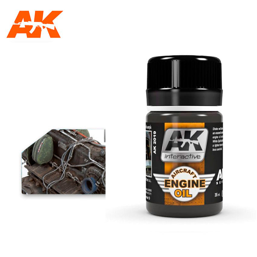 AK Interactive Air Series: Aircraft Engine Oil Enamel Wash 35ml Bottle - Fusion Scale Hobbies