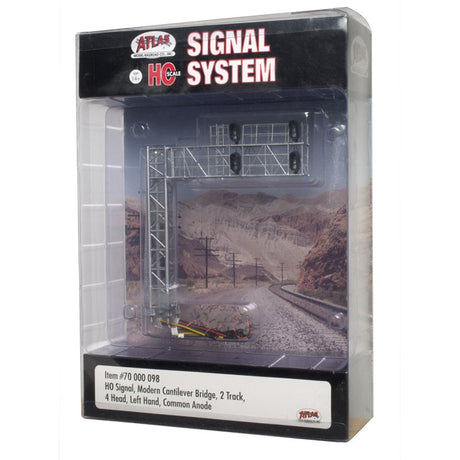 Atlas HO Signal  Modern Cantilever Bridge  2 Track  4 Head  LH