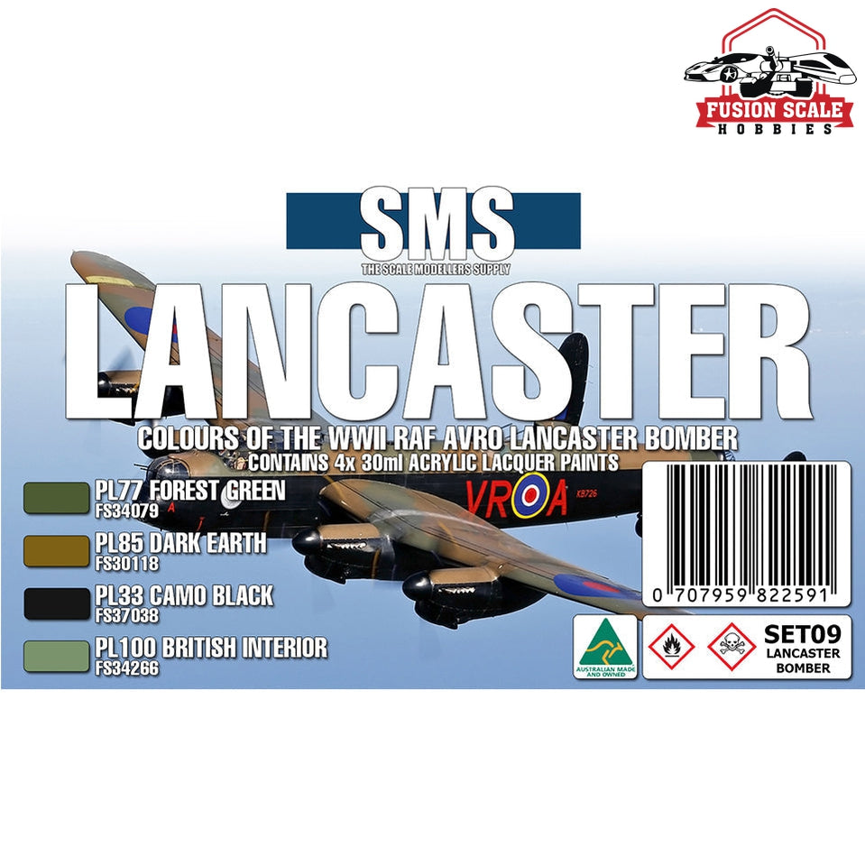 Scale Modelers Supply Lancaster Bomber Color Set