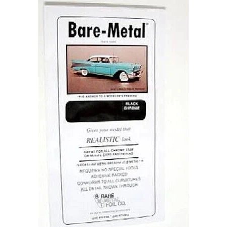 Bare Metal Foil 6 x 11 Thin Sheet Black Chrome Foil